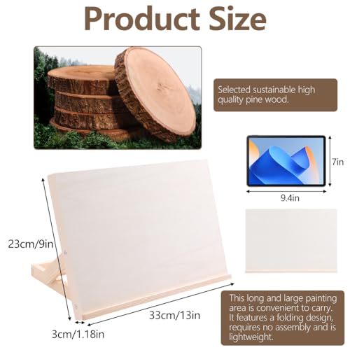 2 Pack Tabletop Easel for Painting, Adjustable Desktop Easel, 13 x 9 Inches | Portable Art Easel for Canvas Painting, iPad, Book Display, Artwork Holder