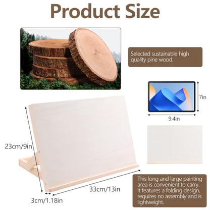 2 Pack Tabletop Easel for Painting, Adjustable Desktop Easel, 13 x 9 Inches | Portable Art Easel for Canvas Painting, iPad, Book Display, Artwork Holder