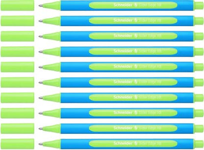 Schneider Slider Edge XB Ballpoint Pen, Box of 10, Light Green (152211) - color: Light Green, size: 1 Count (Pack of 10)