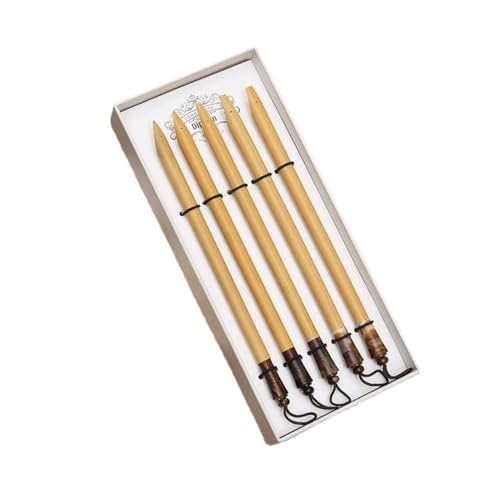 Pens, 5PCS Calligraphy Dip Pen, Vintage Handcrafted Manga Calligraphy Pens for Writing Drawing Painting (Bamboo Tip Set)