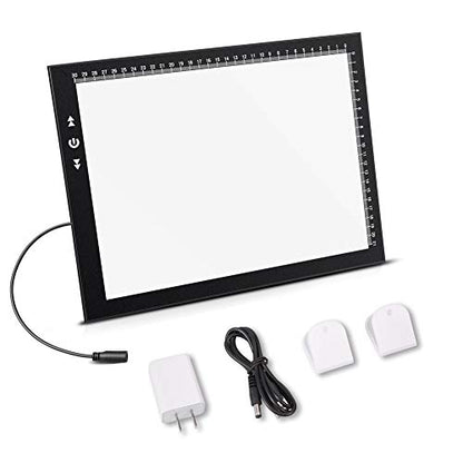 HSK A4 LED Artist tracing Light Box Copy Table, Adjustable High Brightness Light Pad for Tatto Drawing, Sketching, Animation,Diamond Painting Accessories - size: 02 - A4