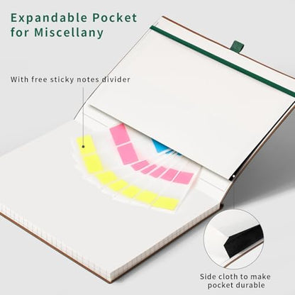 AHGXG Graph Paper Notebook, 120 GSM Paper, 96 Pages, B5 (7.6'' X 10'') - color: Dark Green, style: B5-Grid-120G