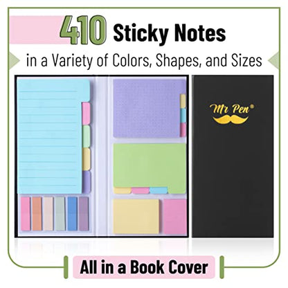 Mr. Pen- Sticky Notes Set, 410 Pack, Ruled | Dotted & Blank Notes with 150 Index Tabs, Divider Sticky Pads for Bible Study, Office, School, Planning - color: Pastel, size: 1 Set