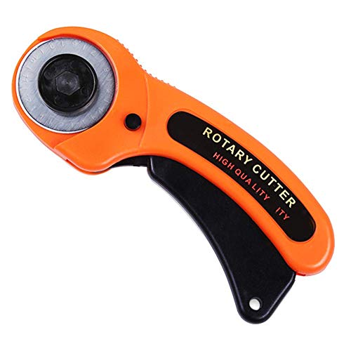 Rotary Cutter, Professional 45mm Rotary Fabric Cutter, Rotary Cutter for Fabric, Rotary Cutter Replacement Blades, Card Paper Sewing Quilting Roller Fabric Cutting Tailor Scissors Tool Dress Clothes M