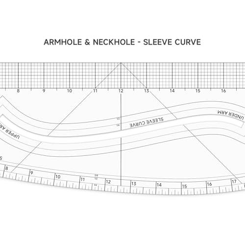 KEARING 24" Imperial Pattern Master - Patented Acrylic Sewing Curve Ruler - style: PM6512R