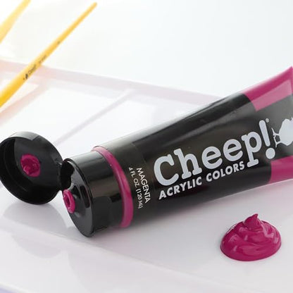 Cheep! Acrylic Paint Tube, 4 oz, Magenta, 4-ounce - color: Magenta, 4-ounce