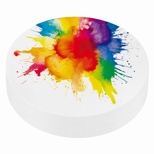 PATIKIL 50 Sheets Cotton Watercolor Paper Round 140lb/300 GSM Cold Press Water Coloring Paint Paper for Art Painting Watercolor Drawing Artist, 5 Inch - size: 5 Inch