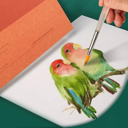 MEEDEN 10"X7" Cotton Watercolor Paper Block: Rough Grain, 140lb/300gsm - color: Rough Grain, size: 10×7"