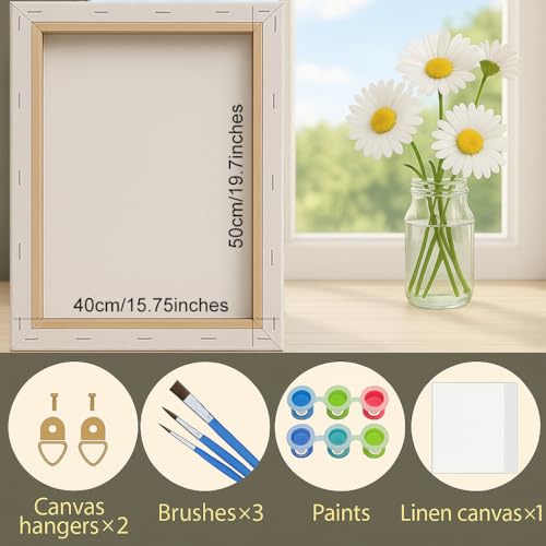 TAOPAOLAB Nature Scene Paint by Numbers Kit for Adults - DIY Autumn Birch Trees by Pond Painting on Canvas 16x20In, Framed Acrylic Paint Set, Suitable for Beginners, Art for Home Decoration or Gifts - color: FM04808, size: 16×20in Framed