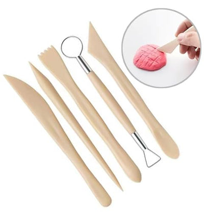 30Pcs Clay Sculpting Tool Set, Polymer Clay Kit with Silicone Sculpting Brushes, Wooden Carving Tools, Ball Stylus, Dotting Pens & Smoothing Sponge, Multi-Function Craft Tools for Pottery, Ceramic - color: 30Pcs