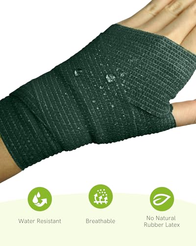 FriCARE Self Adhesive Bandage Wrap, Medical Tape in First Aid Kit | Elastic Cohesive Bandages for Sports/Vet/Wrist Ankle Wounds, 2 Inches X 5 Yards, Latex-free 6 Rolls, Terra Splash - color: Terra Splash