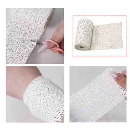 4 Pack Plaster Coth Rolls Plaster Cloth Gauze Bandages 3 Inch Plaster Strips for Mask Making Model Sculpture Diorama Sculpture Belly Cast Body Mold Face Casting Art Project Railroad Scenery