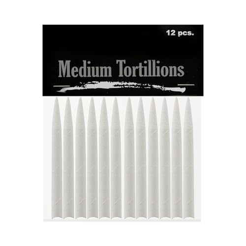Creative Mark Blending Tortillions - Soft Paper Felts, Traditional Blenders Easily Sharpened or Sanded - [Set of 12 - Medium] - size: Medium - 12 Pack