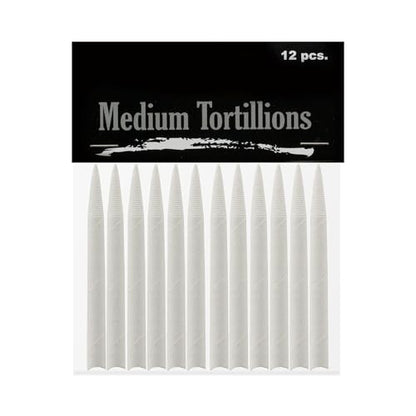 Creative Mark Blending Tortillions - Soft Paper Felts, Traditional Blenders Easily Sharpened or Sanded - [Set of 12 - Medium] - size: Medium - 12 Pack