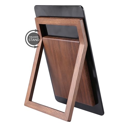 Desktop Black Glass Dry Erase Whiteboard with Reversible Wood Stand, Small Portable White Board Easel for Desk, Reusable Desk Notepad 9.5"x6.7" for Office, Home, School, Marker&Eraser Included, Yeoux - color: Black
