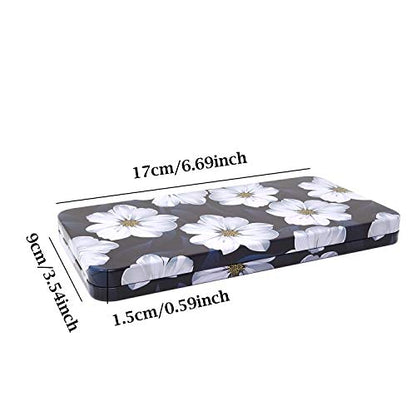 Honbay Watercolor Tins Palette Paint Case with 40pcs Plastic Half Pans (White Flower) - color: White Flower