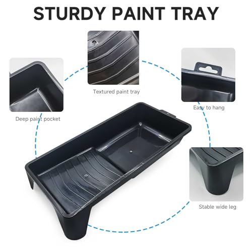 Mini Paint Roller Kit - 4 Inch Small Paint Roller Frame, 5 Packs Microfiber Paint Roller Covers,Sturdy Tray, Perfect for Painting Wall, Cabinets, Doors, Craft Work - size: 4 Inch,7 pack