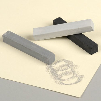 Derwent Alphacolor Soft Square Pastels, 7 Hi-Fi Gray Tones, 12 Pastels per Set (145003)