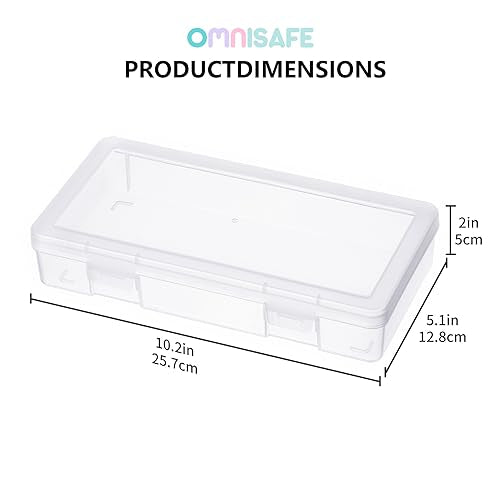 9 Pack Medium Plastic Hobby Art Craft Organizer,Clear Plastic Storage Containers with Latching Lid, for Pencil Box, Lego, Crayon | Stackable Design, Clear, Latching Lid, High-Grade Material, for Pencil Box, for Crayon - size: Medium - 9 Pack