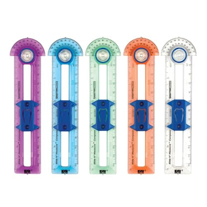 Slide N' Measure Compass: Assorted Colors - Set of 10