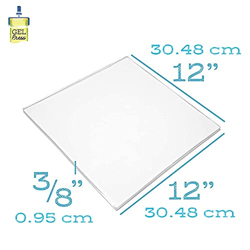 Gel Press Monoprinting Gelli Plate - (Size: 12" X 12") - 10803 | Top Gel Printing Plate for Arts & Crafts - size: 12" x 12"