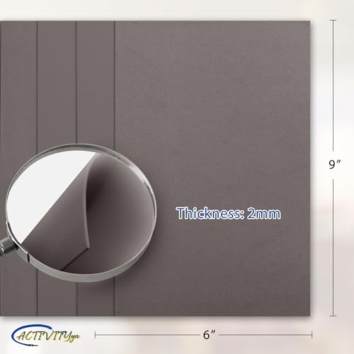 Gray EVA Foam Sheets, 6 x 9 Inch, 2mm Thick – Foam Paper for DIY Arts and Crafts, School Projects, and More – 8 Pack - color: Grey