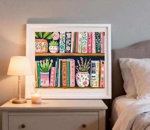 Book Flower Paint by Numbers Kit On Canvas for Adults Beginners 12x16In - color: PB463-1