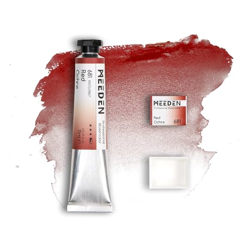 MEEDEN Professional Artist Watercolor Paint: Red Ochre - 15ml/0.5oz - color: Red Ochre