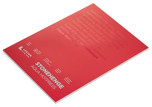 Stonehenge Aqua White Medium Weight Block, 140lb, Hotpress, 14 x 20 Inches, 15 Sheets for Wet and Dry Media - size: 14 x 20 inches