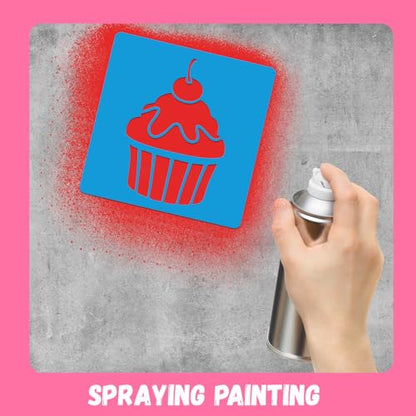 24 Pcs Stencils for Kids Girl Themed Outside Sidewalk Chalk Stencils 5" - size: Girl 5 Inch