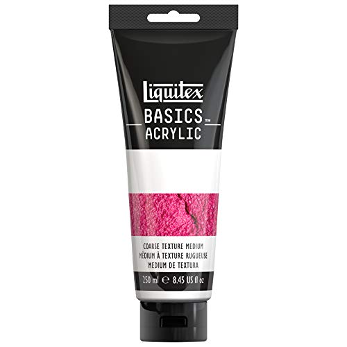 Liquitex BASICS Coarse Texture Gel Medium, 250ml (8.4-oz) Tube | Acrylic paint medium; Gives structure and texture; Dries to a semi-gloss, sand-like finish. Chip/Crack Free. - style: Coarse Texture Gel