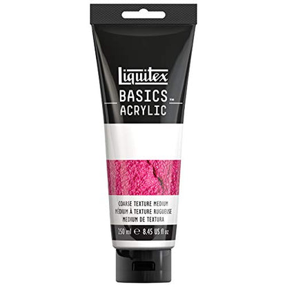 Liquitex BASICS Coarse Texture Gel Medium, 250ml (8.4-oz) Tube | Acrylic paint medium; Gives structure and texture; Dries to a semi-gloss, sand-like finish. Chip/Crack Free. - style: Coarse Texture Gel