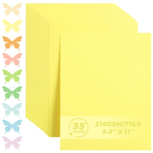 35 Sheets Deep Mustard Yellow Cardstock - 8.5'' x 11'' 77lb/210gsm - color: Deep Mustard Yellow
