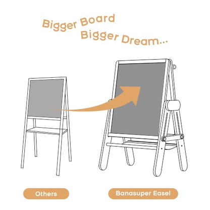 3-In-1 Folding Kids Art Easel - Double-Sided Foldable Wooden Art Easel with Chalkboard & Whiteboard, Height Adjustable, Portable Art Station with Paper Roll Holder, Ideal Gift for Girl & Boy - style: Folding Easel
