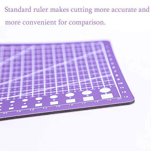 LOKUNN A5 Self Healing Cutting Mat Rotating Cutting Mats for Quilting | 8.5in×6in Small Cutting Mat Double Sided Craft Cutting Mats for Crafts for Scrapbooking, Quilting, Fabric, Sewing Projects