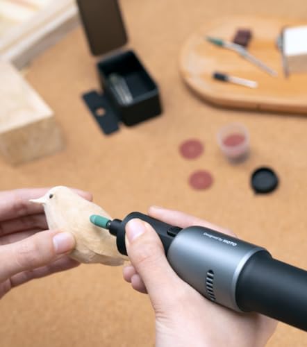 HOTO Rotary Tool Accessories Kit, 60-Piece Set, Fits 1/8'' (3.2mm) & 3/32'' (2.3mm), Sanding, Grinding, Cutting, Drilling, Sharpening, Carving & Engraving