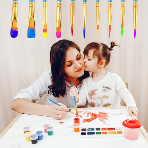 AROIC Acrylic Paint Brush Set, 36pack/360pcs Nylon Hair Paint Brushes | Oil Painting Rock Body Painting, Artist Amateur Craft Paint Brushes Supplies, Children Adult Painting Small Paint Brush Set - size: 360pcs-blue