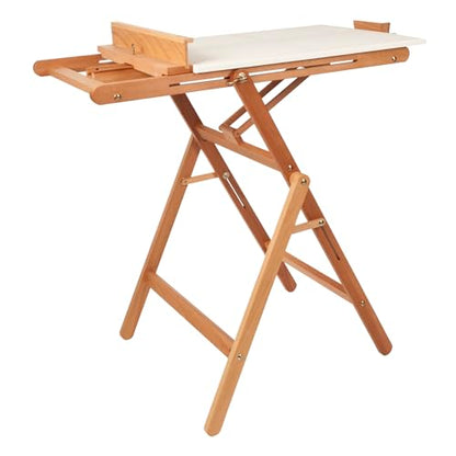 Mabef M33 Studio Easel, Oiled Beech Wood Adjustable Indoor Easel Convertible to Painting Table, Supports Oil, Acrylic, Watercolour, Pastel - style: Adjustable,Compact