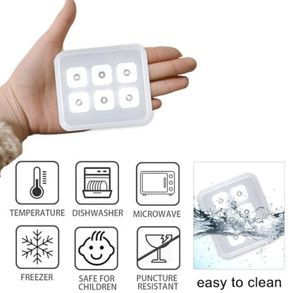 Jewelry Silicone Molds for Epoxy, 6-Cavity Diamond Shape, 2.3 X 2.8 Inches for Polymer Clay Soap Making Cabochon Gemstone DIY Crafting Projects Set of 2 - color: Jewelry Silicone Molds ZH379