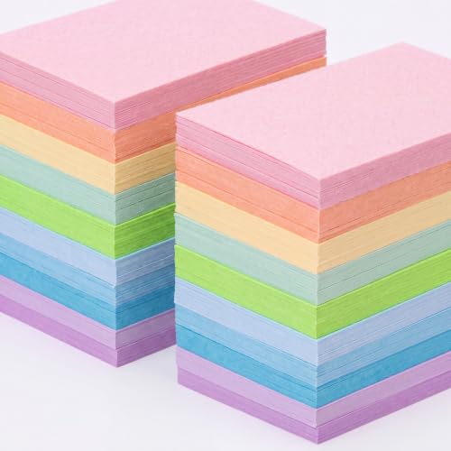 Ctosree 400 Pcs Pack Foam Sheets Crafts 8.5 x 5.5 Inch EVA Foam Paper Assorted Colors Thick Handcraft Sheets for DIY Craft Projects Classroom Scrapbooking (Pastel Macaron Color) - color: Pastel Macaron Color