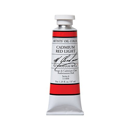 M. Graham & Co. Artist Oil Paint Cadmium Red Light 1.25oz/37ml Tube - color: Cadmium Red Light, size: 1.25 Fl Oz (Pack of 1)