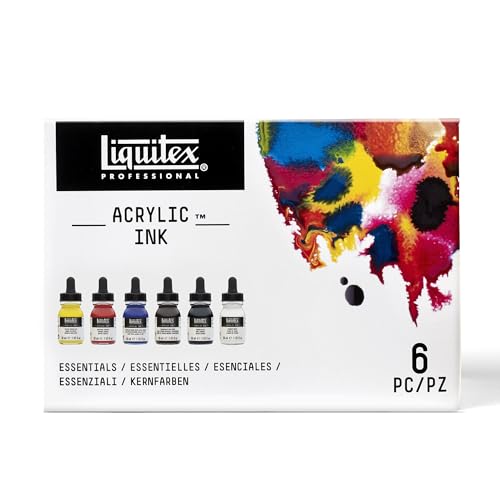 Liquitex Professional Acrylic Ink, 1-oz (30ml), Essential Color Set, Set of 6 - color: Essential - Set of 6