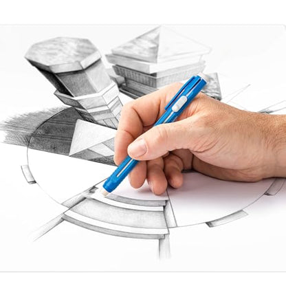 STAEDTLER Mars Plastic Eraser Pen with Refillable Holder, German-Made Eraser for Pencils, Smudge-Free & Tear-Free Precision, Retractable Design with Clip, Blue - style: Eraser Pen