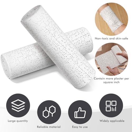 Nuogo 20 Pack Plaster Cloth Gauze Bandage Roll Bulk 5 Yards,8 x 180 Inch