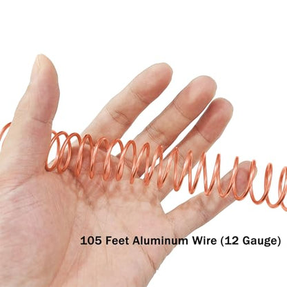 12 Gauge Aluminum Wire, 105 Feet 2mm Bendable Metal Craft Wire for Sculpting, Armature, Jewelry Making, Floral Making, Doll Making, Modelling, Crafting, Bonsai Training (Copper) - color: Copper