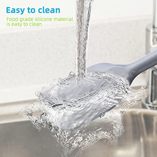 Secura Silicone Spatula,Non Stick Rubber Kitchen Spatulas,Suitable for Cooking,Mixing and Collect Milk Foam Gray small