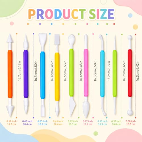 18 PCS Modeling Clay Tools, Double-Ended Air Dry Clay Sculpting Tools Polymer Clays Tool Kit for Beginners Professional Modeling Shaping Dotting Carving Pottery DIY Craft Projects