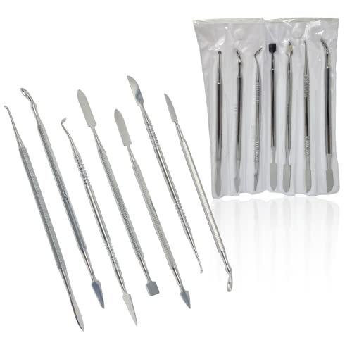 CYNAMED Stainless Steel Spatula Wax & Clay Sculpting Tool Carver Set (7PK) - style: 7PK