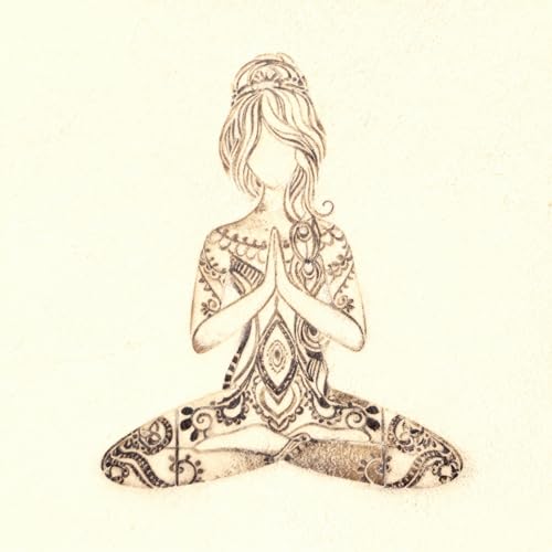TIAMECH A4 Reusable Yoga Girl Stencil for Painting - style: Yoga Girl