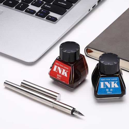 PATIKIL Fountain Pen Ink Gray Blue, 30ml Calligraphy Pen Bottled Ink Non-Carbon Colorful Smooth Flow Color Dip Drawing Set Art Supplies for Writing Painting Journaling - color: Gray Blue